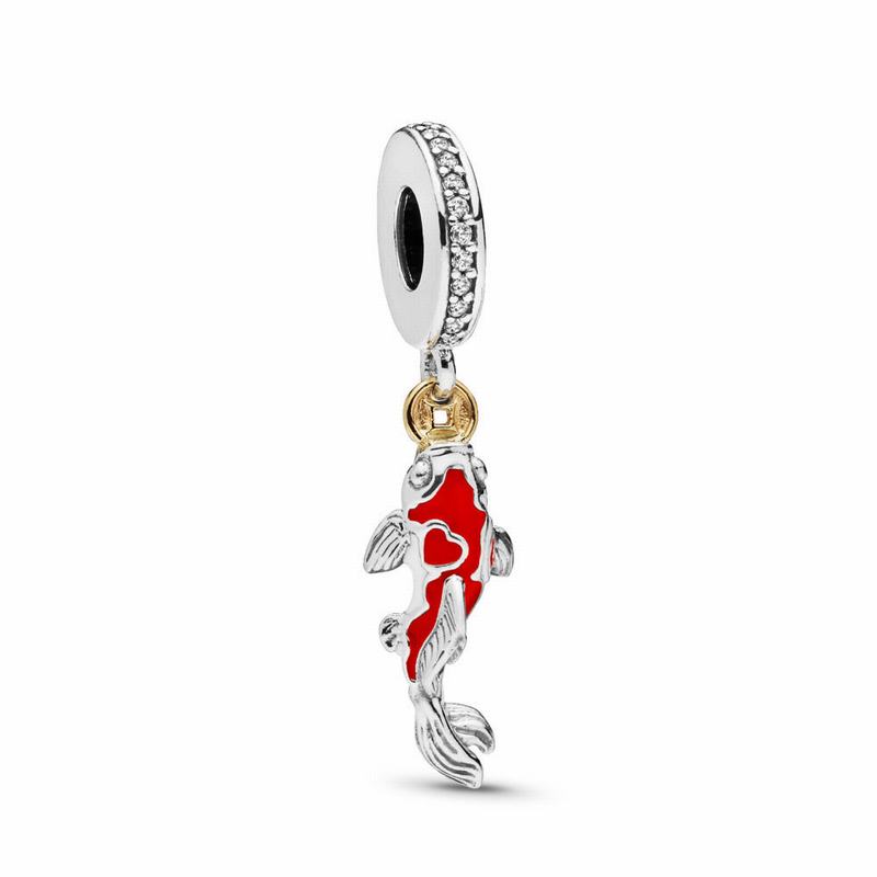 Pandora Good Fortune Carp Charm Online NZ, Two Tone (230594-IZK)